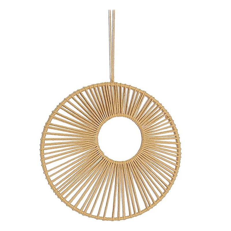 Round Macrame Wall Hanging Double-Ring Woven Circle Hoop Boho Modern Wall Art Home Decor For Bedroom Living Room
Round Macrame Wall Hanging Double-Ring Woven Circle Hoop Boho Modern Wall Art Home Decor For Bedroom Living Room