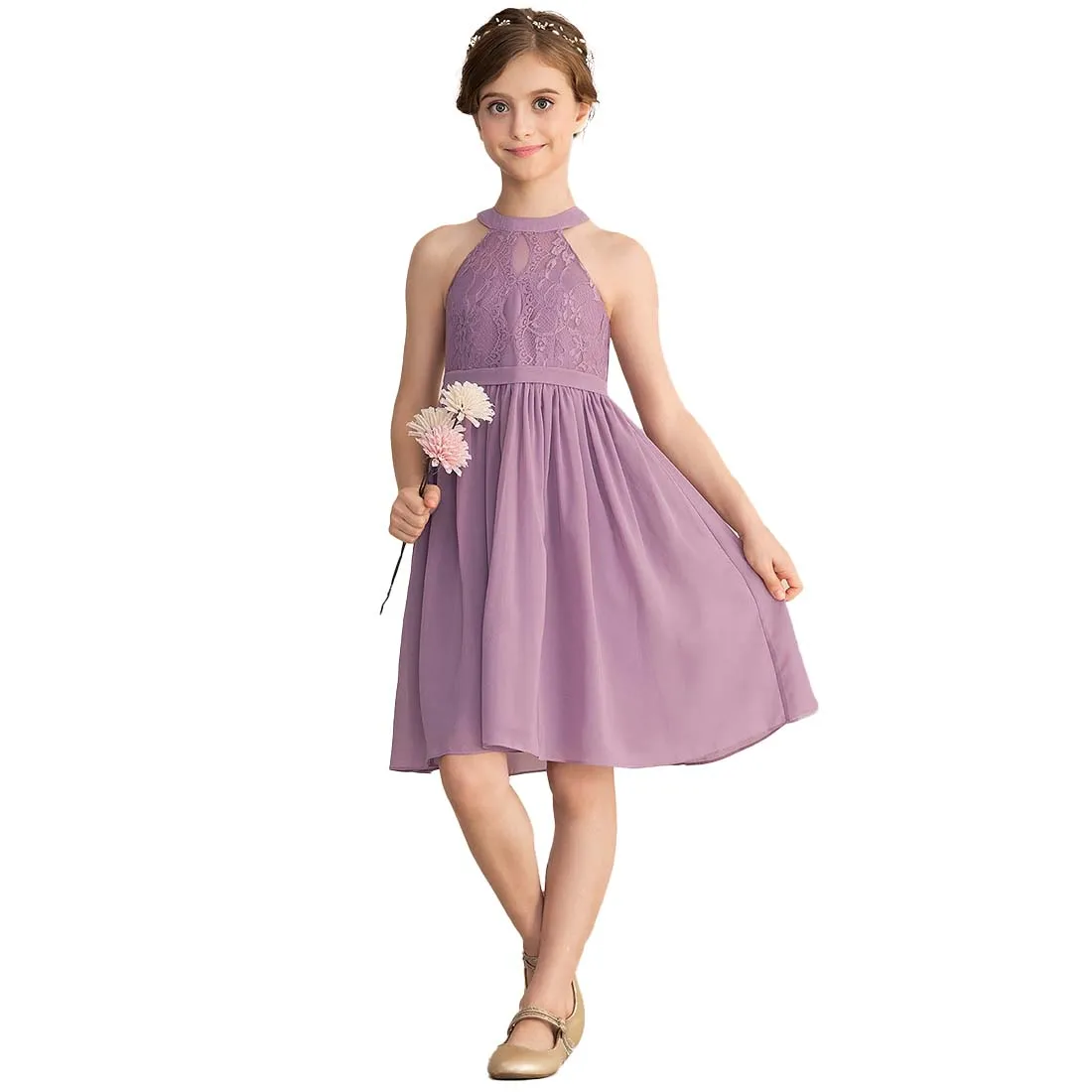 YZYmanualroom Junior Bridesmaid Dress A line Halter Knee Length Chiffon Lace pageant evening dresses 2023
YZYmanualroom Junior Bridesmaid Dress A line Halter Knee Length Chiffon Lace pageant evening dresses 2023