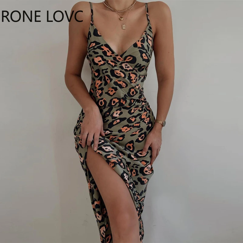 Women Sexy Wrap Deep V Neck Spaghetti Straps Leopard Pattern High Silt Maxi Sexy Party Dresses
Women Sexy Wrap Deep V Neck Spaghetti Straps Leopard Pattern High Silt Maxi Sexy Party Dresses