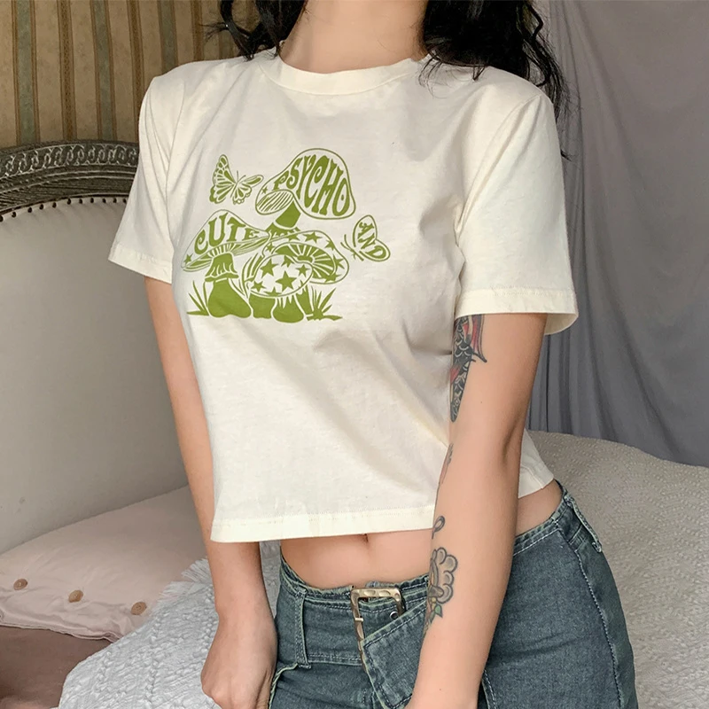 Y2K Color Contrast Print Women's T-Shirt Fashion O-Neck Short Sleeve Female Top Casual Ladies Cropped Tops 2022 Summer New
Y2K Color Contrast Print Women's T-Shirt Fashion O-Neck Short Sleeve Female Top Casual Ladies Cropped Tops 2022 Summer New