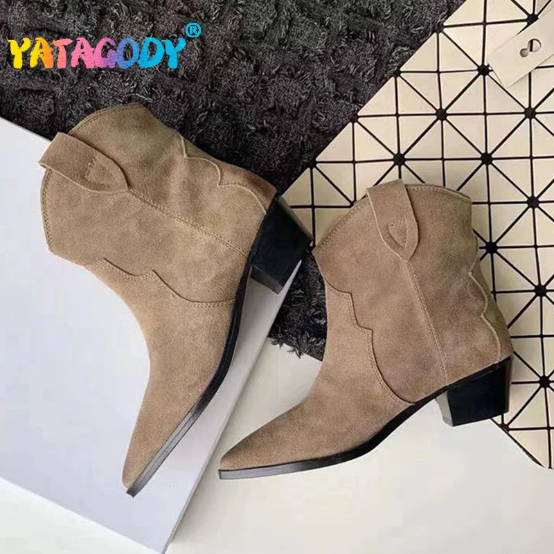 Женские ковбойские сапоги YATAGODY, зимние сапоги из натуральной замши, на толстом высоком каблуке, в стиле ретро, Размеры 35-40
Женские ковбойские сапоги YATAGODY, зимние сапоги из натуральной замши, на толстом высоком каблуке, в стиле ретро, Размеры 35-40