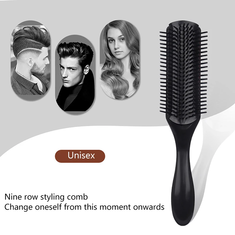 1PC Black Detangling Hair Brush 9 Rows Slicked-Back Pompadour Detangle Hair Comb Hairdressing Salon Styling Tools Long Handle
1PC Black Detangling Hair Brush 9 Rows Slicked-Back Pompadour Detangle Hair Comb Hairdressing Salon Styling Tools Long Handle