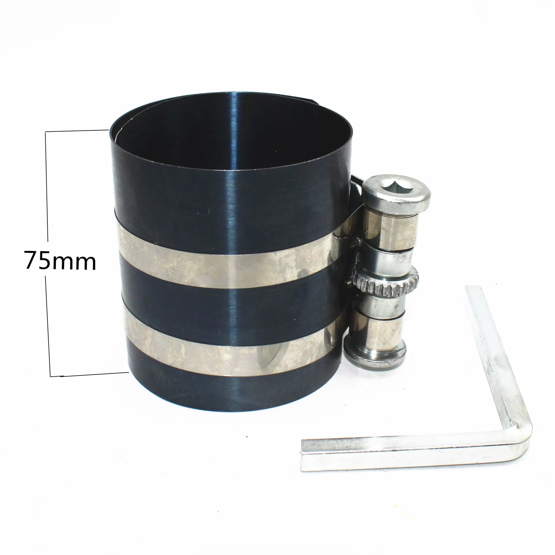 3" Piston Ring Compressor 53-175mm Engine Ratchet Type Clamp Band Installer With Quick Release 15C For 1/4" Drive Key Car Garage
3" Piston Ring Compressor 53-175mm Engine Ratchet Type Clamp Band Installer With Quick Release 15C For 1/4" Drive Key Car Garage