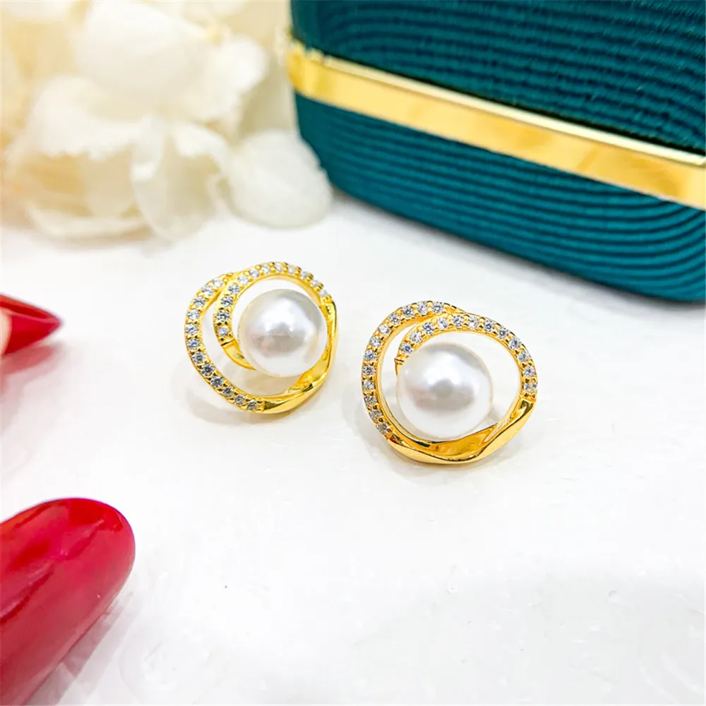 DIY Pearl Earnail Accessories S925 Sterling Silver Jewelry Gold Earrings Women's Empty Fit 6-8mm Beads
DIY Pearl Earnail Accessories S925 Sterling Silver Jewelry Gold Earrings Women's Empty Fit 6-8mm Beads
