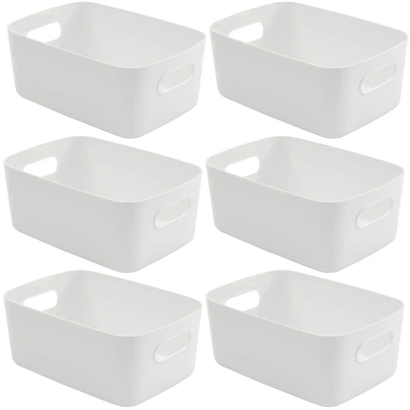 Storage Boxes With Handle, Rectangular Plastic Storage Baskets, Cupboard Organiser For Kitchen, Home
Storage Boxes With Handle, Rectangular Plastic Storage Baskets, Cupboard Organiser For Kitchen, Home
