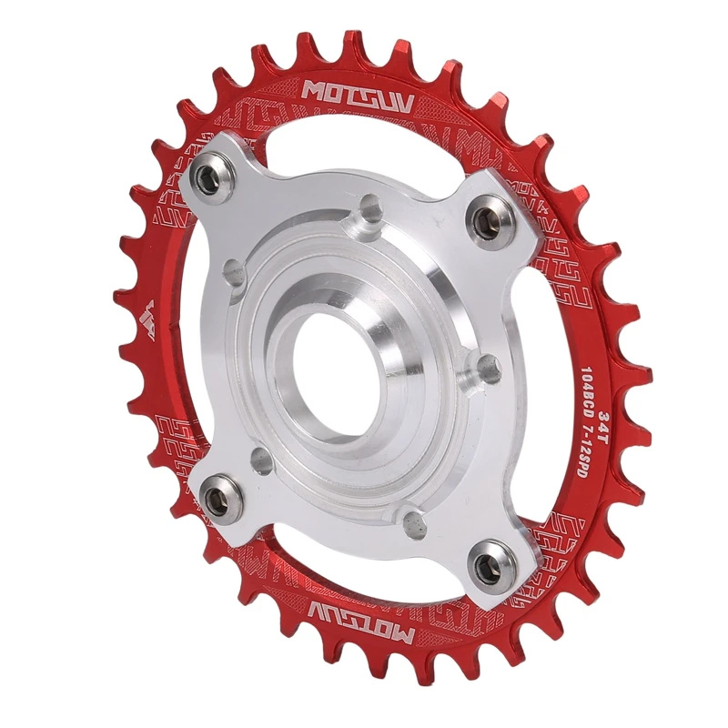 104BCD E-Bike Chainring+Adapter For Tongsheng TSDZ Mid Drive Motor E-Bike Aluminum Alloy Bicycle Crankset
104BCD E-Bike Chainring+Adapter For Tongsheng TSDZ Mid Drive Motor E-Bike Aluminum Alloy Bicycle Crankset
