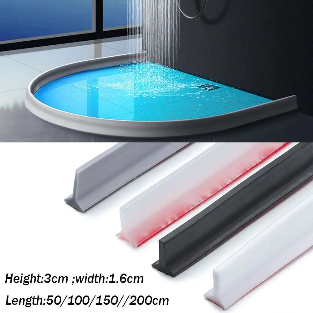 Self-Adhesive Silicone Bathroom Water Stopper Water Retaining Strip Bendable Bathroom Door Washing Machine Shower Dam Barrier
Self-Adhesive Silicone Bathroom Water Stopper Water Retaining Strip Bendable Bathroom Door Washing Machine Shower Dam Barrier