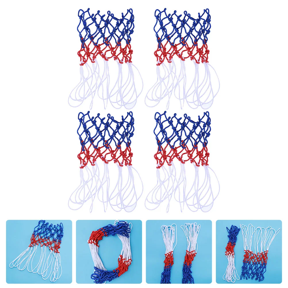 4Pcs Basketball Mesh Net Tricolor Basketball On Court Basketball Accesories Heavy Duty Basketball Net Basketball Web
4Pcs Basketball Mesh Net Tricolor Basketball On Court Basketball Accesories Heavy Duty Basketball Net Basketball Web