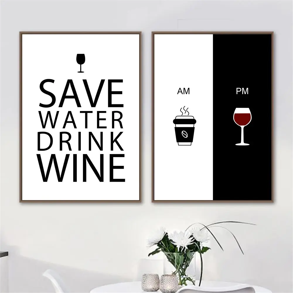 Nordic Wine Coffee Quote Wall Art Picture Kitchen Decoration Black White Kitchen Poster Canvas Painting Modern Prints Home Decor
Nordic Wine Coffee Quote Wall Art Picture Kitchen Decoration Black White Kitchen Poster Canvas Painting Modern Prints Home Decor