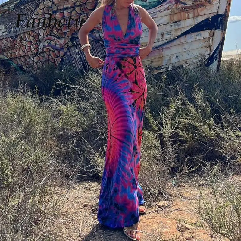 Женское элегантное праздничное платье бохо, сексуальное облегающее летнее пляжное платье с V-образным вырезом и принтом, женское модное шикарное платье с вырезами на спине
Женское элегантное праздничное платье бохо, сексуальное облегающее летнее пляжное платье с V-образным вырезом и принтом, женское модное шикарное платье с вырезами на спине