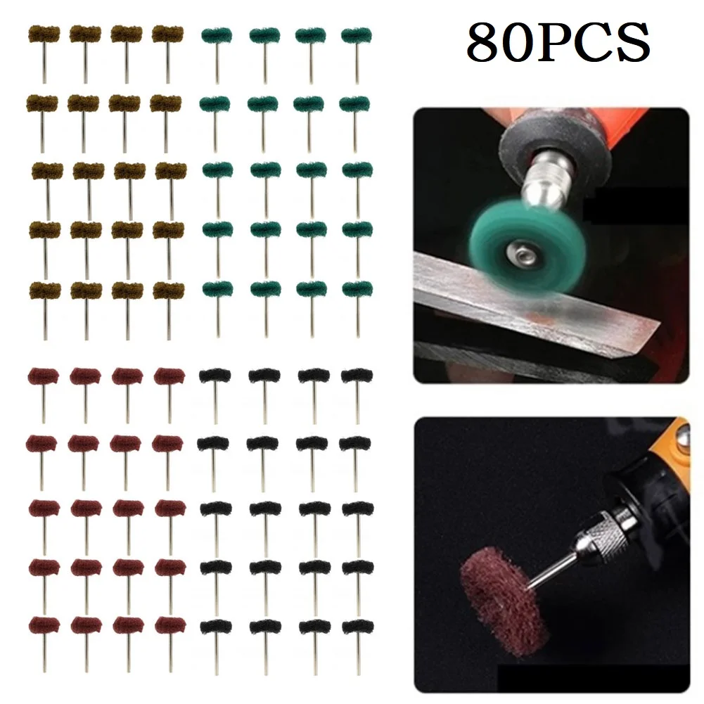 80 Pcs Mini Polishing Head Scouring Pad Brush Nylon Fiber Grinding Head Polishing Wheel 3mm Shank For Rotary Tools Grinder
80 Pcs Mini Polishing Head Scouring Pad Brush Nylon Fiber Grinding Head Polishing Wheel 3mm Shank For Rotary Tools Grinder
