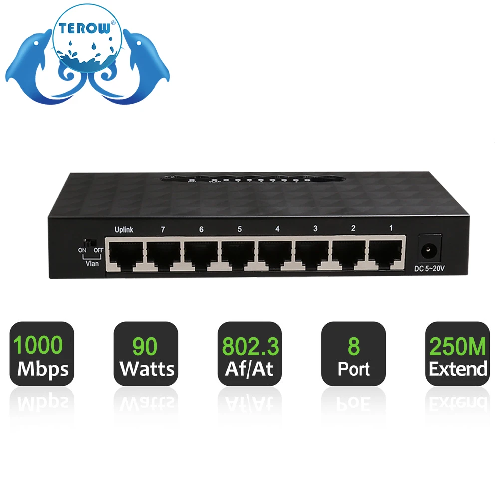 Коммутатор Gigabit TEROW Link TE197, 8 портов, 1000 Мбит/с, 8 скоростных Ethernet-коммутаторов с блоком питания VLAN для камеры
Коммутатор Gigabit TEROW Link TE197, 8 портов, 1000 Мбит/с, 8 скоростных Ethernet-коммутаторов с блоком питания VLAN для камеры