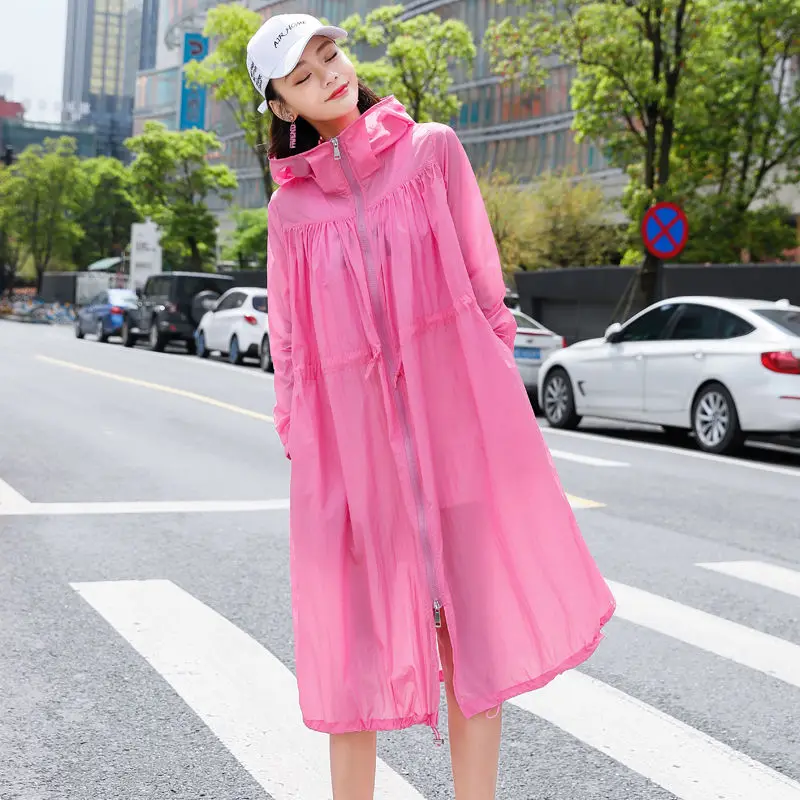 Women's Long Sun Protection Clothing Spring Summer Fashion Thin Anti Ultraviolet Outerwear Hooded Jacket Kimono Ladies Top E105
Women's Long Sun Protection Clothing Spring Summer Fashion Thin Anti Ultraviolet Outerwear Hooded Jacket Kimono Ladies Top E105