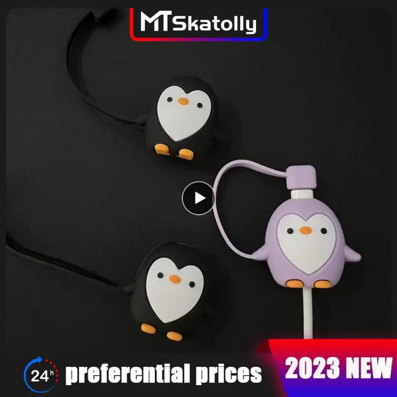 Purple Anti-break Winder Cute Cartoon Protective Case Cartoon Penguin Case Mobile Phone Accessories Pvc Winding Penguin Black
Purple Anti-break Winder Cute Cartoon Protective Case Cartoon Penguin Case Mobile Phone Accessories Pvc Winding Penguin Black