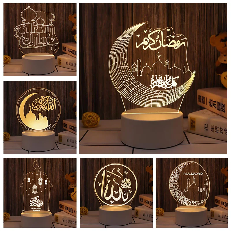 2022 Ramandan Decoration LED Night Light EID Mubarak Moon Acrylic Table Lamp Islam Muslim Party Decor for Home Eid Al Adha Gifts
2022 Ramandan Decoration LED Night Light EID Mubarak Moon Acrylic Table Lamp Islam Muslim Party Decor for Home Eid Al Adha Gifts