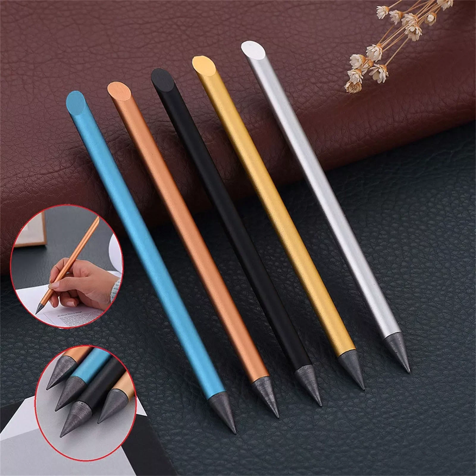 Fashion Inkless Eternal Metal Pen Office Sign Pen Collectible Gift For Colleagues Learning Accessories Ballpoint Pens Tools 
Fashion Inkless Eternal Metal Pen Office Sign Pen Collectible Gift For Colleagues Learning Accessories Ballpoint Pens Tools