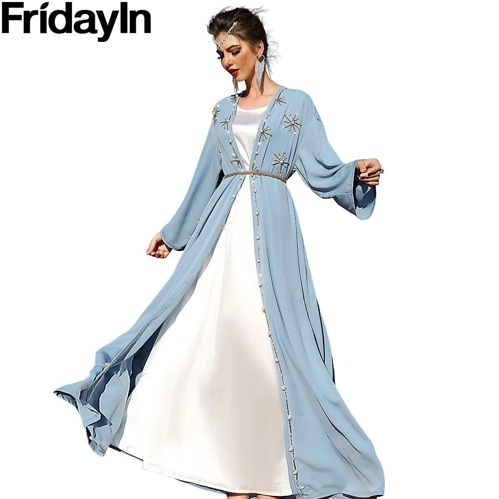 Fridayin Ramadan Kaftan Dubai Abaya Turkey Islam Muslim Arabic Long Dress Abayas For Women Caftan Robe Musulmane 
Fridayin Ramadan Kaftan Dubai Abaya Turkey Islam Muslim Arabic Long Dress Abayas For Women Caftan Robe Musulmane