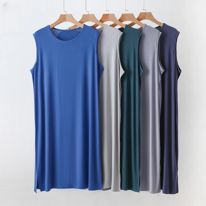 Cool Modal Men's Pajama Dress for Summer One Piece Short Sleeve Thin Sleeping Medium Long Robe Nightwear Home Nightgown
Cool Modal Men's Pajama Dress for Summer One Piece Short Sleeve Thin Sleeping Medium Long Robe Nightwear Home Nightgown