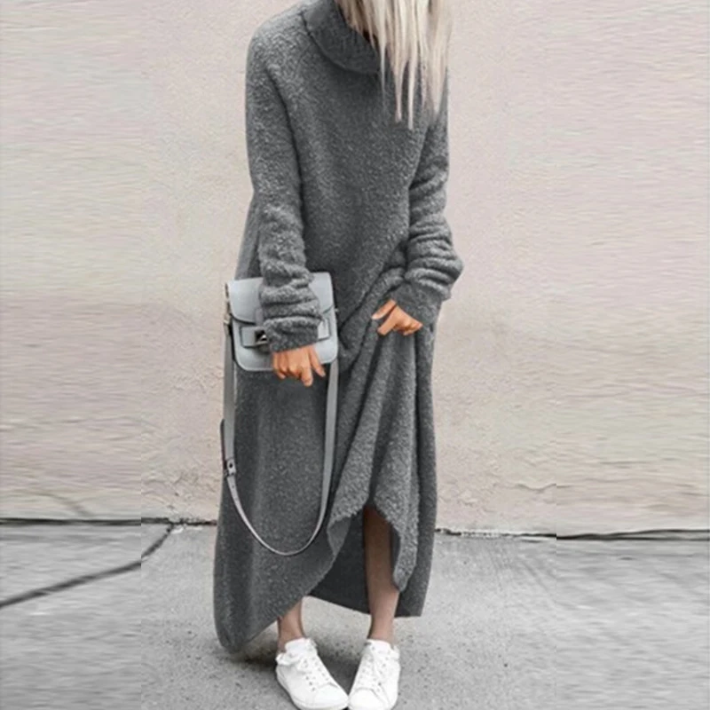 Осеннее повседневное длинное платье с высоким воротником и длинным рукавом, женское элегантное шерстяное толстое свободное платье макси, зимнее модное женское платье 2022
Осеннее повседневное длинное платье с высоким воротником и длинным рукавом, женское элегантное шерстяное толстое свободное платье макси, зимнее модное женское платье 2022