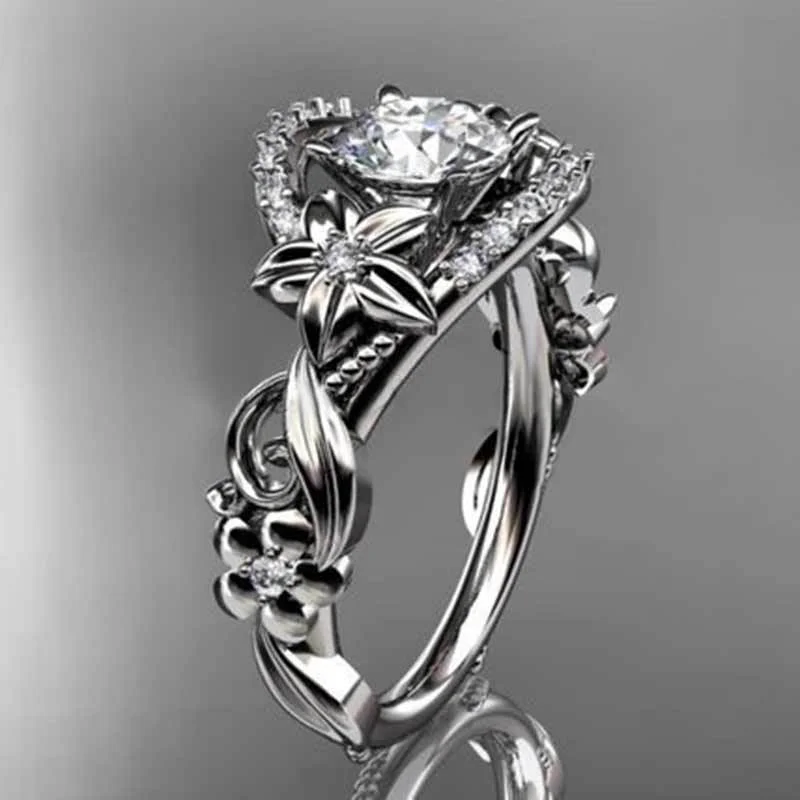 

Новинка, ювелирные изделия из латуни, изысканное ажурное кольцо с цветком, женская мода