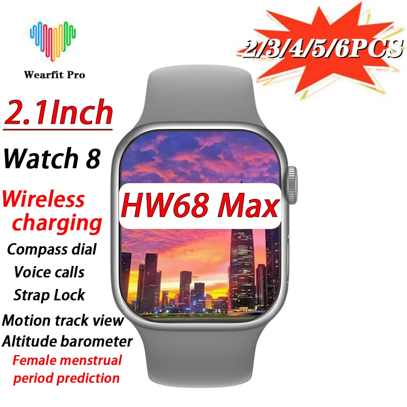 Смарт-часы HW68 Max для мужчин и женщин, умные часы с 8 ремешками и компасом, 2/3/4/5/6 шт.
Смарт-часы HW68 Max для мужчин и женщин, умные часы с 8 ремешками и компасом, 2/3/4/5/6 шт.
