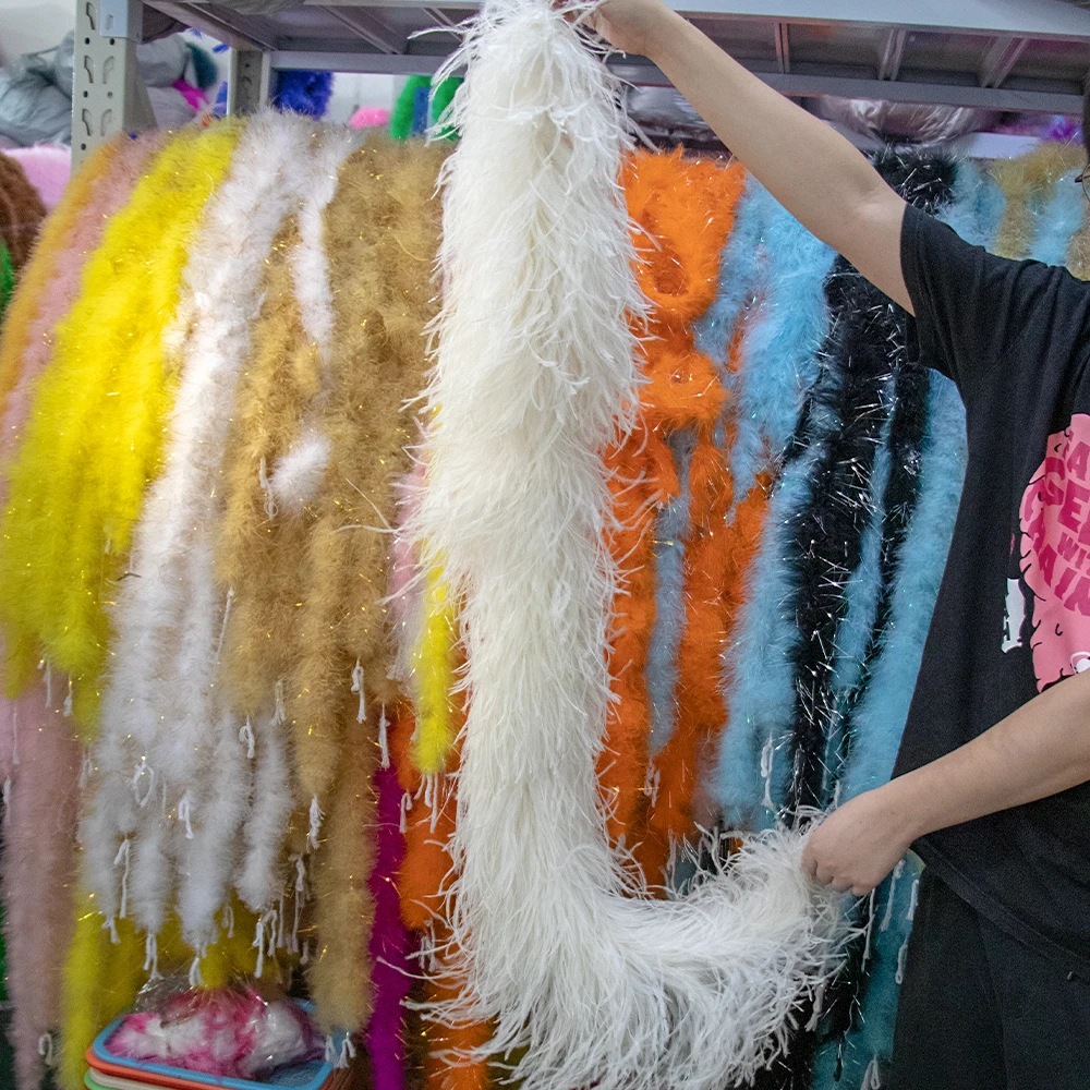 2 Meter White Fluffy Ostrich Feather Boa for Wedding Party Clothing Dress Shawl Decoration Sewing Crafts Carnival Plumes
2 Meter White Fluffy Ostrich Feather Boa for Wedding Party Clothing Dress Shawl Decoration Sewing Crafts Carnival Plumes