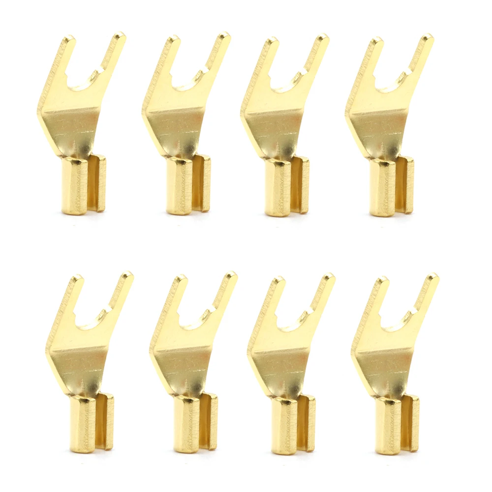 SY15178pcs HiFi Solid Copper Plug Speaker Cable Wire Connector Speaker Y Spades DIY speaker cable Spade plug Terminal Plug
SY15178pcs HiFi Solid Copper Plug Speaker Cable Wire Connector Speaker Y Spades DIY speaker cable Spade plug Terminal Plug