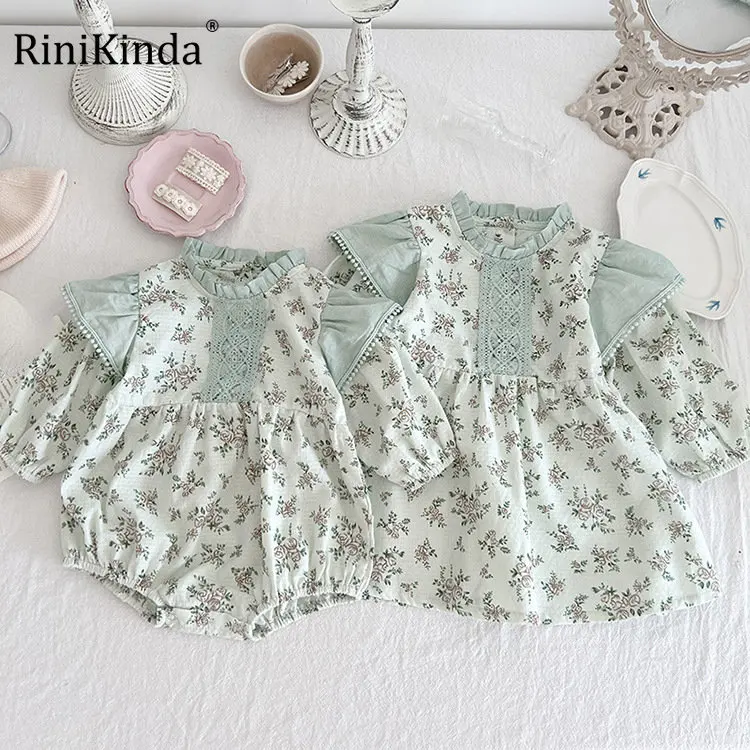 RiniKinda Toddler Baby Girl Sister Clothes Baby Puff Sleeves Rompers Infant Floral Princess Dresses For Baby Girls Rompers
RiniKinda Toddler Baby Girl Sister Clothes Baby Puff Sleeves Rompers Infant Floral Princess Dresses For Baby Girls Rompers