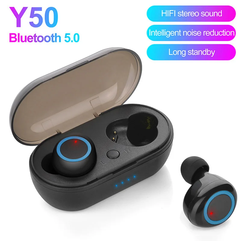 

2023 New Y50 Wireless Bluetooth headphones Hifi stereo noise-cancelling earbuds In-ear touch headsets Music Sport earbuds Pk i7s