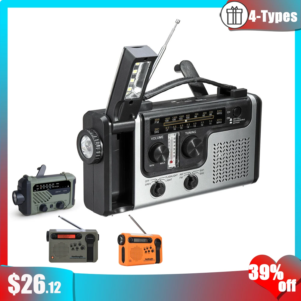VODOOL Protable Power Bank Solar Radio Receiver Flashlight for Outdoors Emergency Waterproof Radios for SOS AM FM Full Band
VODOOL Protable Power Bank Solar Radio Receiver Flashlight for Outdoors Emergency Waterproof Radios for SOS AM FM Full Band