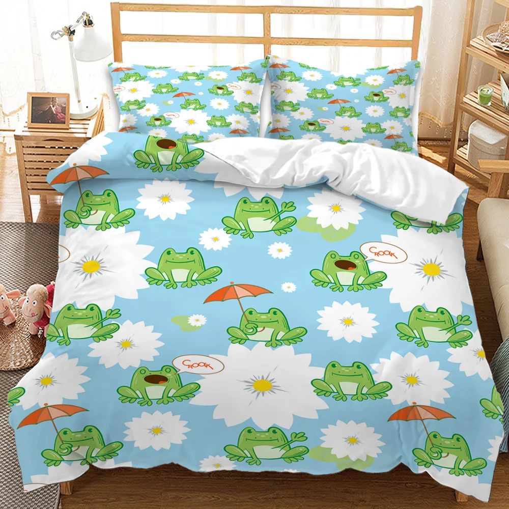 Cartoon Frogs Duvet Cover Set Twin Bedding Set Kids Single Green Frog Comforter Cover Set Microfiber Bedding Bedclothes Set
Cartoon Frogs Duvet Cover Set Twin Bedding Set Kids Single Green Frog Comforter Cover Set Microfiber Bedding Bedclothes Set