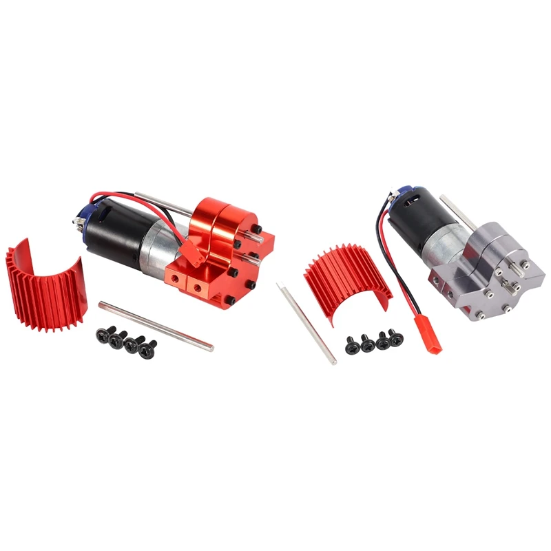 2 Set 370 Brushed Motor+Alloy Heat Sink Gear Box Set With Steel Gears Red & Grey
2 Set 370 Brushed Motor+Alloy Heat Sink Gear Box Set With Steel Gears Red & Grey