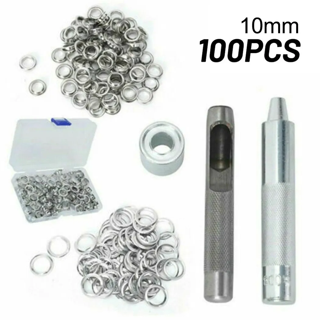 Punch Silver 100 Sets Of Leather Eyelet Ring Washer Washer Punching Tool Kit Silver/5/6/8/10mm Tool Washer 100 Fashion
Punch Silver 100 Sets Of Leather Eyelet Ring Washer Washer Punching Tool Kit Silver/5/6/8/10mm Tool Washer 100 Fashion
