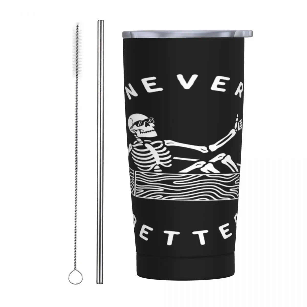

Never Better Stainless Steel Mug Environmentally Friendly easy to use With straw Thermal insulation