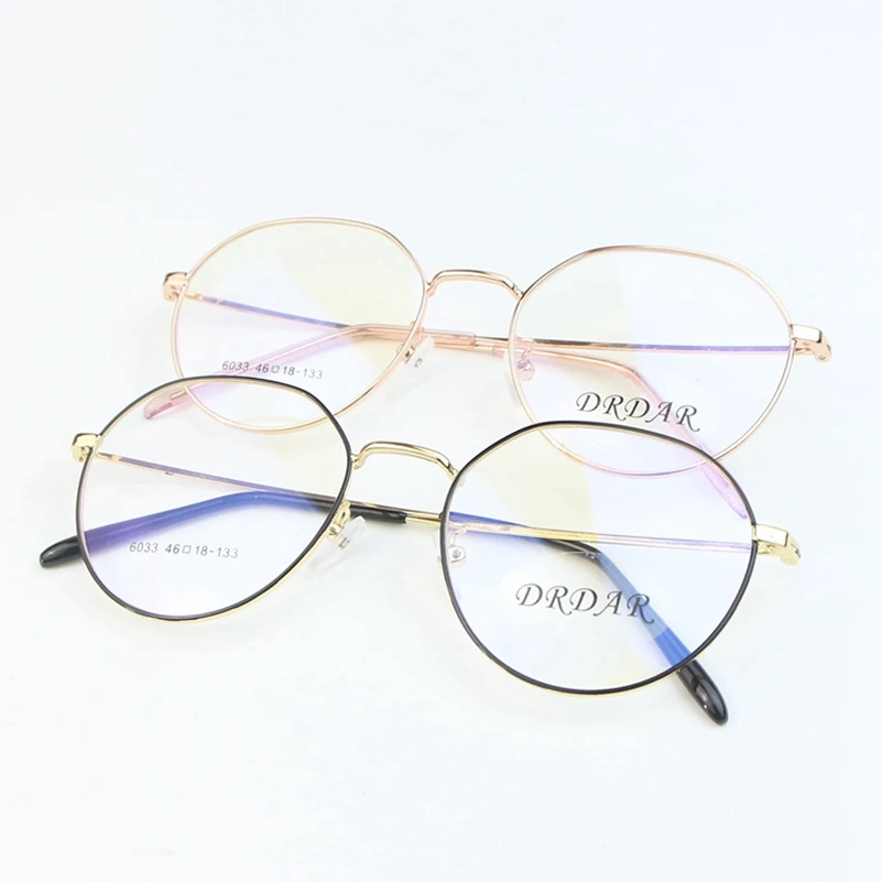 DRDAR Women's Eyeglasses 6033 Frames Metal Retro round style Men Optical frame plain glass Can be equipped with lenses
DRDAR Women's Eyeglasses 6033 Frames Metal Retro round style Men Optical frame plain glass Can be equipped with lenses