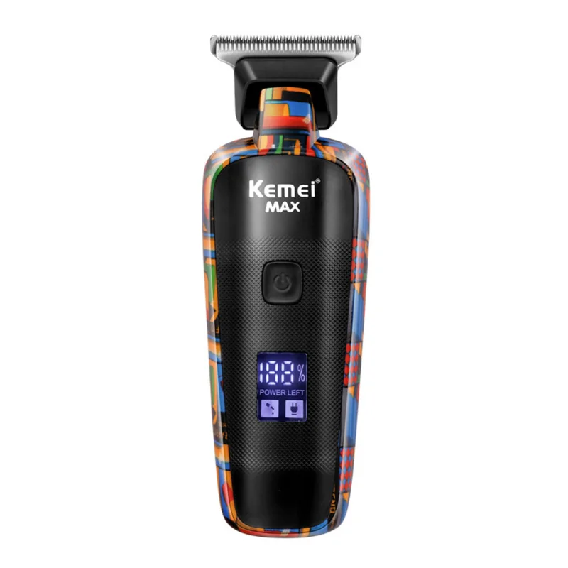 Electric Trimmer Men's Rechargeable Electric Hair Clipper Men's Trimmer Printed Graffiti Hair Clipper KM-MAX5090
Electric Trimmer Men's Rechargeable Electric Hair Clipper Men's Trimmer Printed Graffiti Hair Clipper KM-MAX5090