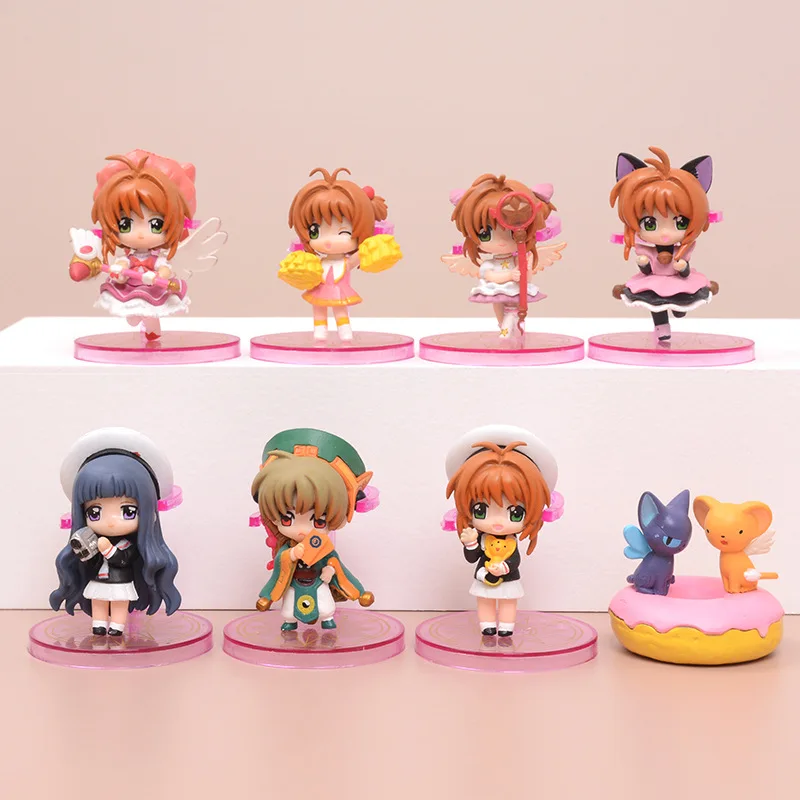 7cm 8pcs Magic Girl Anime Card Captor Sakura Q Version Action Figure Pvc Model Toys Cake Decorations Car Ornaments Doll Gifts
7cm 8pcs Magic Girl Anime Card Captor Sakura Q Version Action Figure Pvc Model Toys Cake Decorations Car Ornaments Doll Gifts