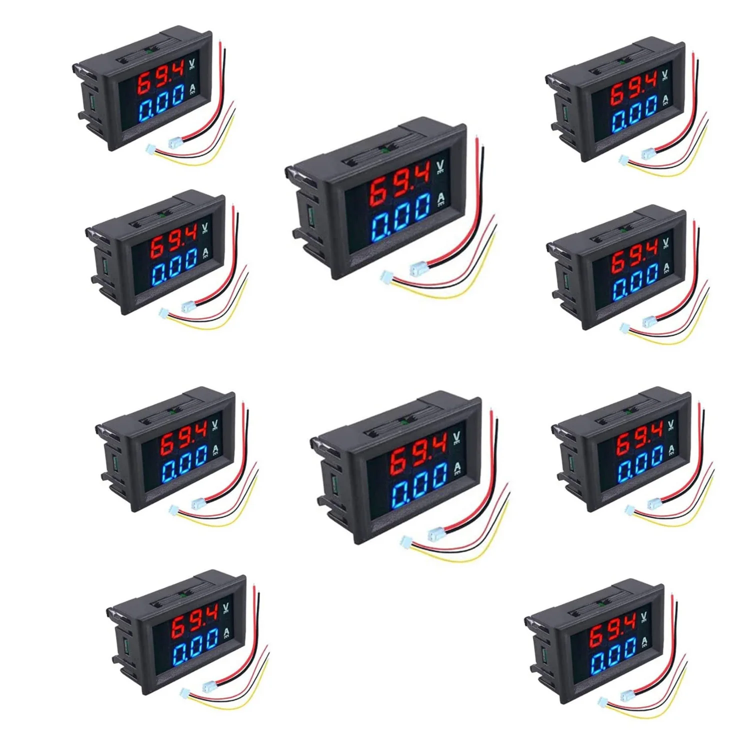 Цифровой вольтметр Амперметр постоянного тока 0-100 в 10 А Двойной цифровой вольтметр со светодиодным дисплеем индикатор напряжения 
Цифровой вольтметр Амперметр постоянного тока 0-100 в 10 А Двойной цифровой вольтметр со светодиодным дисплеем индикатор напряжения