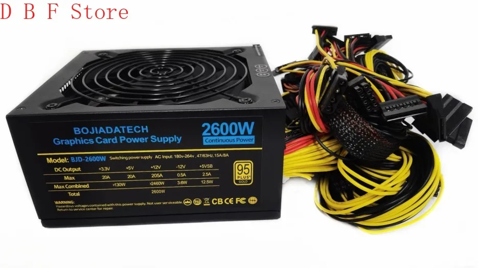 2600 Вт 180 В ~ 264 в компьютерный импульсный источник питания ATX PSU с малошумным вентилятором для 8 x графических карт рамка графический процессор
2600 Вт 180 В ~ 264 в компьютерный импульсный источник питания ATX PSU с малошумным вентилятором для 8 x графических карт рамка графический процессор