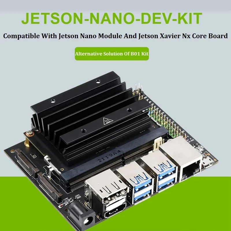 For Jetson Nano 4GB Development+Module+Heatsink+Case+Fan+Network Card+RJ45 Network Cable+USB Cable+Power Adapter
For Jetson Nano 4GB Development+Module+Heatsink+Case+Fan+Network Card+RJ45 Network Cable+USB Cable+Power Adapter