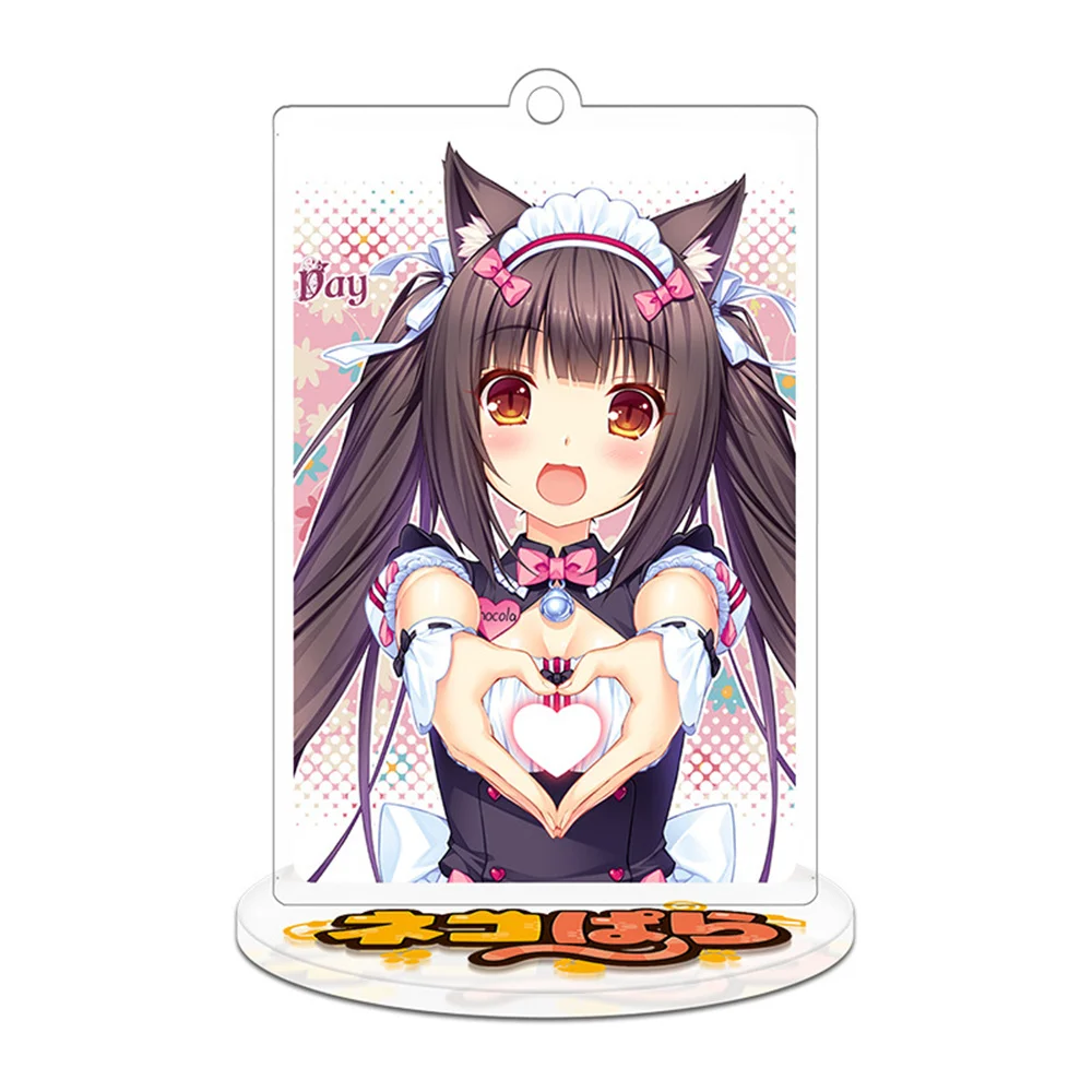 Милый аниме Nekopara шоколад ваниль двойные сестры фотопластина брелок настольный