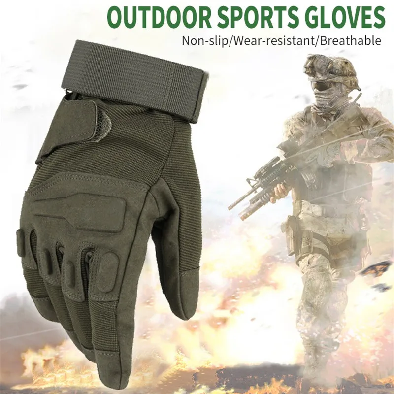 Outdoor Sports Gloves Men's Anti-Slip Soldiers Full Finger Tactical Mittens Riding Gloves Military Adventure Mountaineering
Outdoor Sports Gloves Men's Anti-Slip Soldiers Full Finger Tactical Mittens Riding Gloves Military Adventure Mountaineering