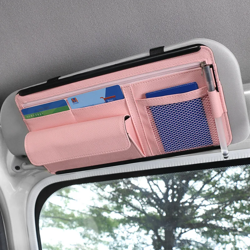 5 in 1 Universal Car Sun Visor Organizer Sunglasses Case Storage Pocket Hook and Loop Tape ABS PU Leather for SUV RV Truck
5 in 1 Universal Car Sun Visor Organizer Sunglasses Case Storage Pocket Hook and Loop Tape ABS PU Leather for SUV RV Truck