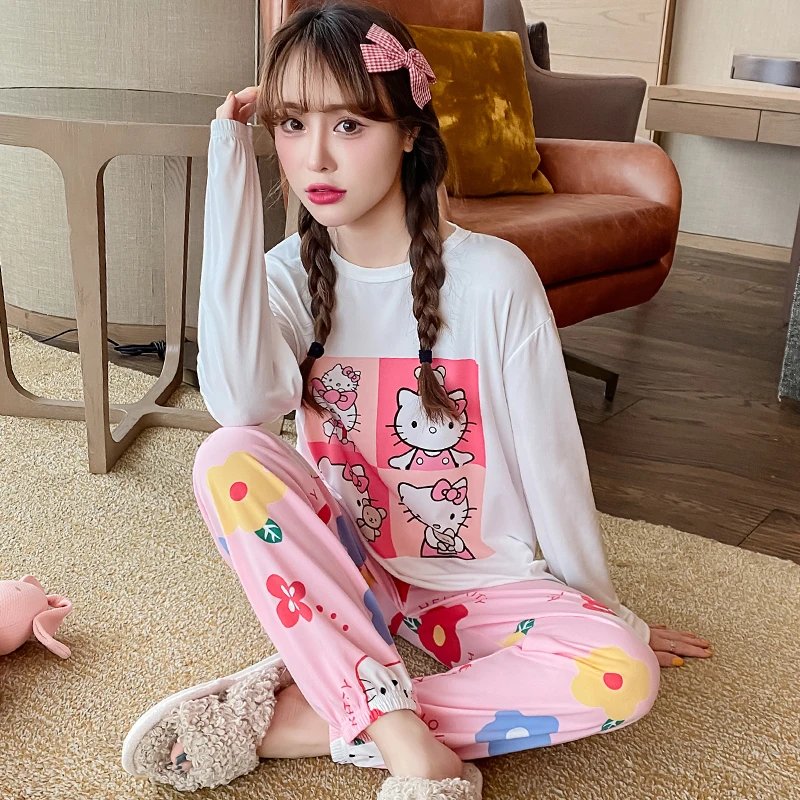 Spring New Pajamas Women's Double Long Drawstring Thin Loose Korean Cartoon Casual Homewear Suit 2108#
Spring New Pajamas Women's Double Long Drawstring Thin Loose Korean Cartoon Casual Homewear Suit 2108#