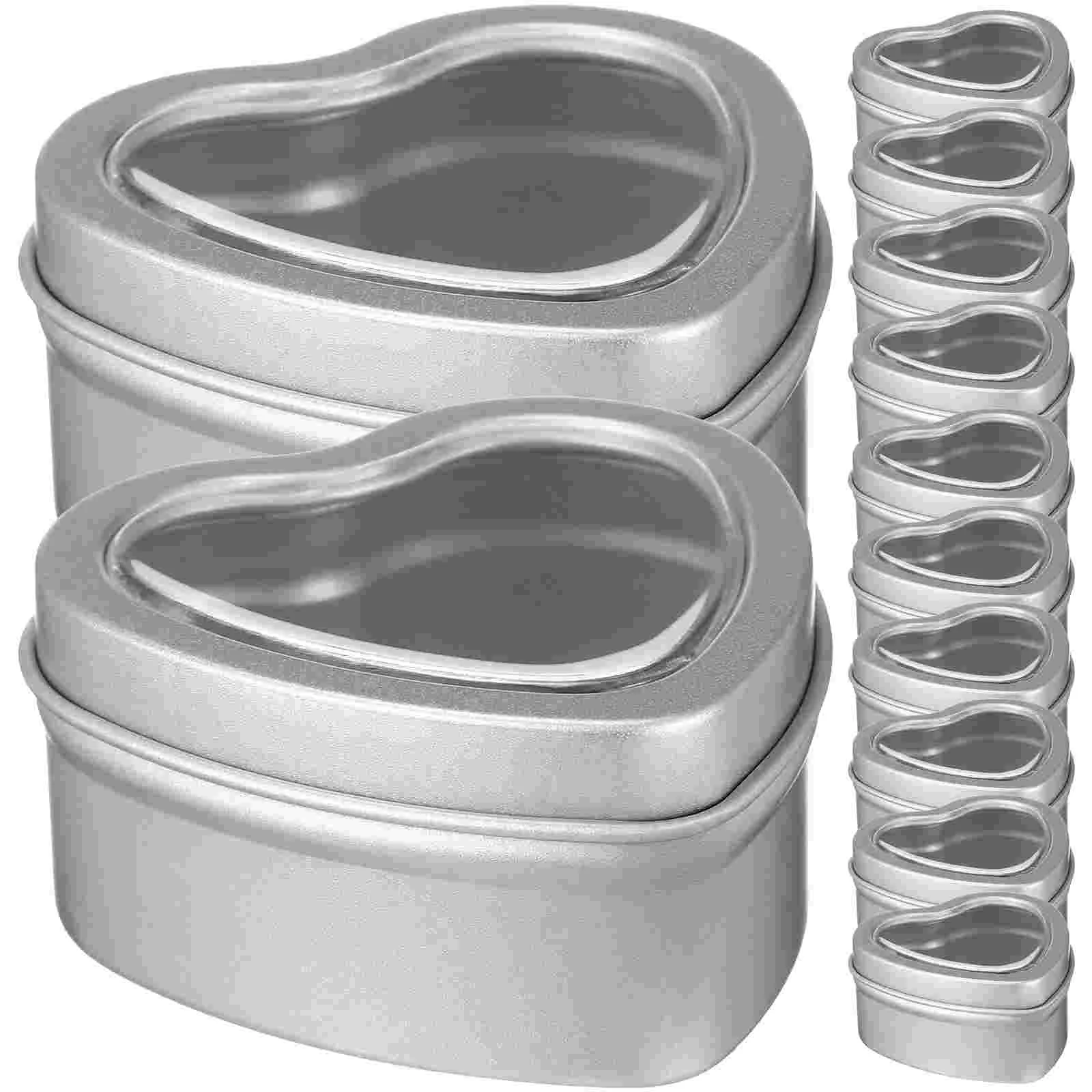 12 шт., металлические банки в форме сердца с маленьким прозрачным окошком
12 шт., металлические банки в форме сердца с маленьким прозрачным окошком