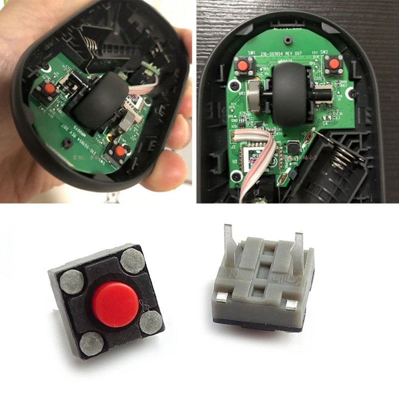 

2Pcs 6x6x4.3mm Tactile Pushbutton Switches 5 Million Clicks Mouse 2Pin Momentary Mute Push Button Quiet P9JB