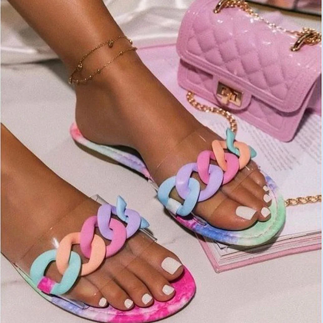 Women's New Style Slippers Sexy Roman Style Transparent Outdoor Summer Large Size Comfortable Beach Sandals Slides Women
Women's New Style Slippers Sexy Roman Style Transparent Outdoor Summer Large Size Comfortable Beach Sandals Slides Women