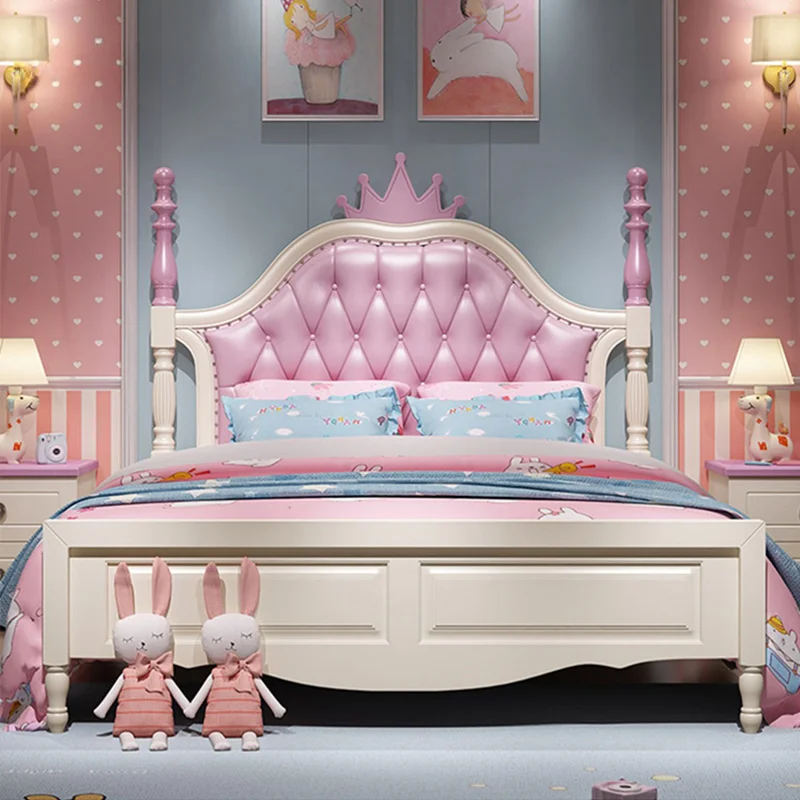 Princess Pink Children Beds Girl Castle Bedroom Nordic Style Single Children Beds Solid Wood Frame Kinderbett Bedroom Furniture 
Princess Pink Children Beds Girl Castle Bedroom Nordic Style Single Children Beds Solid Wood Frame Kinderbett Bedroom Furniture