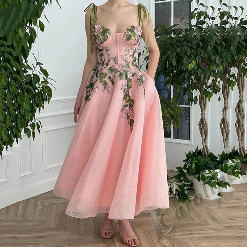 Caroline Stunning Pink Evening Dress Flower Women Pageant Gowns Spaghetti Straps Corset Ankle-Length Prom Party Custom Made
Caroline Stunning Pink Evening Dress Flower Women Pageant Gowns Spaghetti Straps Corset Ankle-Length Prom Party Custom Made