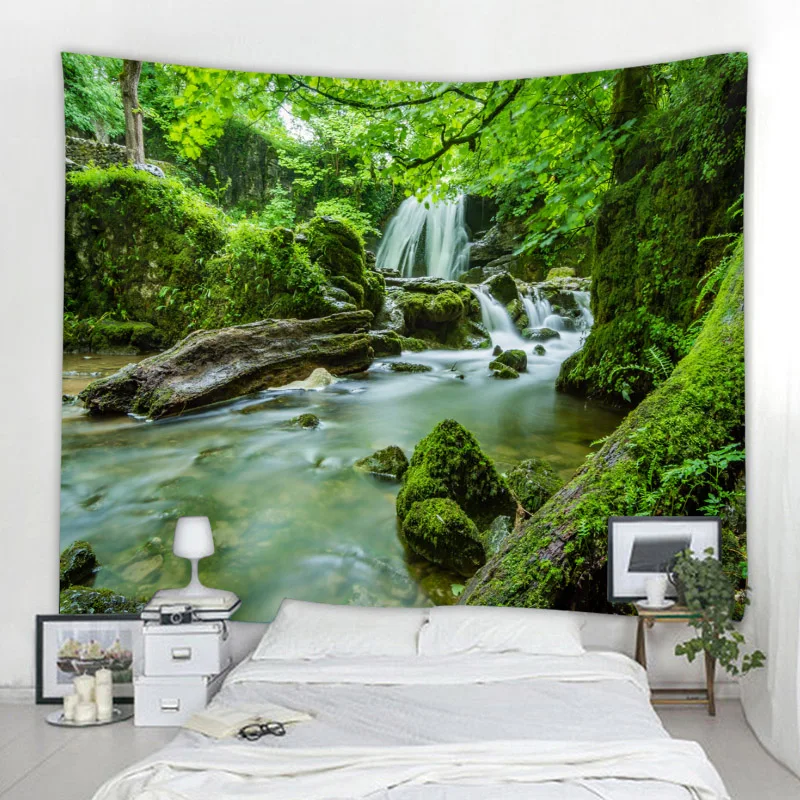 Nature Forest Waterfall Printing Wall Hanging 3d Digital Printing Tapestry Home Decoration
Nature Forest Waterfall Printing Wall Hanging 3d Digital Printing Tapestry Home Decoration